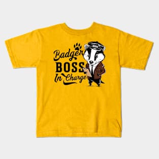 Badger Boss in a charge Kids T-Shirt